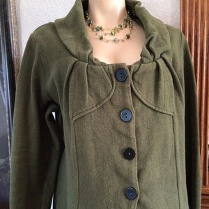 🐢Chalet women’s 💯% Cotton jacket w/scoop neck
